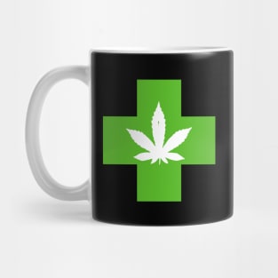 Green Medical Marijuana Cross | Weed Medicine Mug